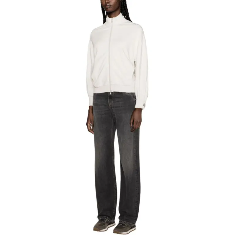 Brunello Cucinelli Long Sleeved Zip-Up Sweatshirt-3