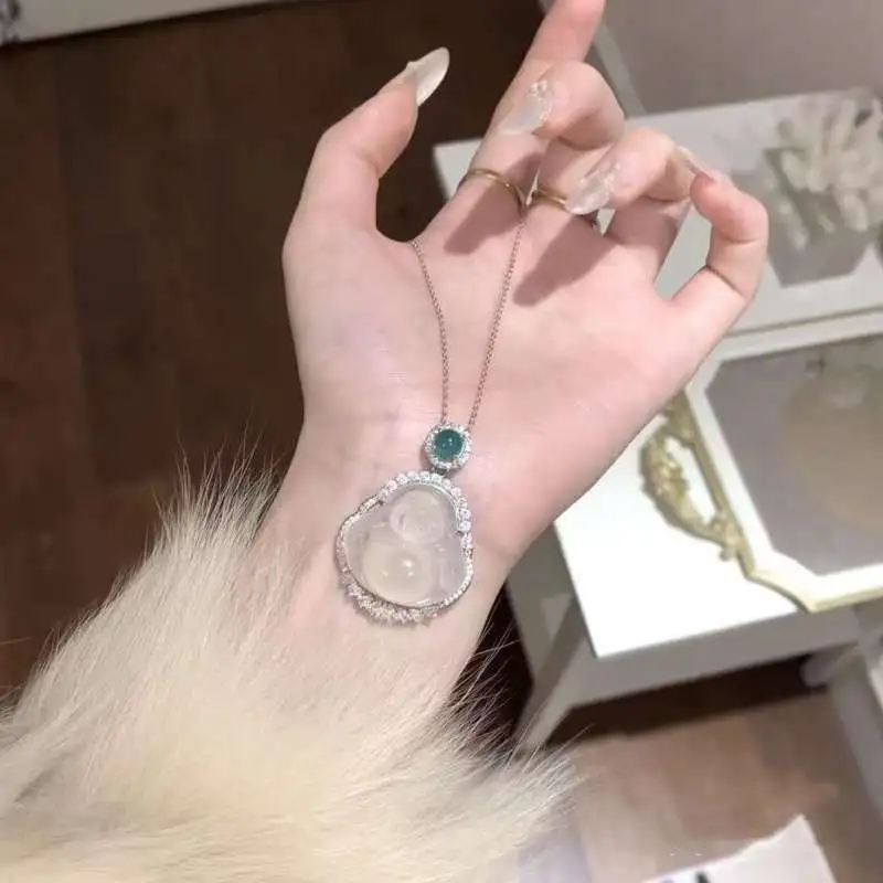 JUNWEN Chalcedony Necklaces Unisex-5