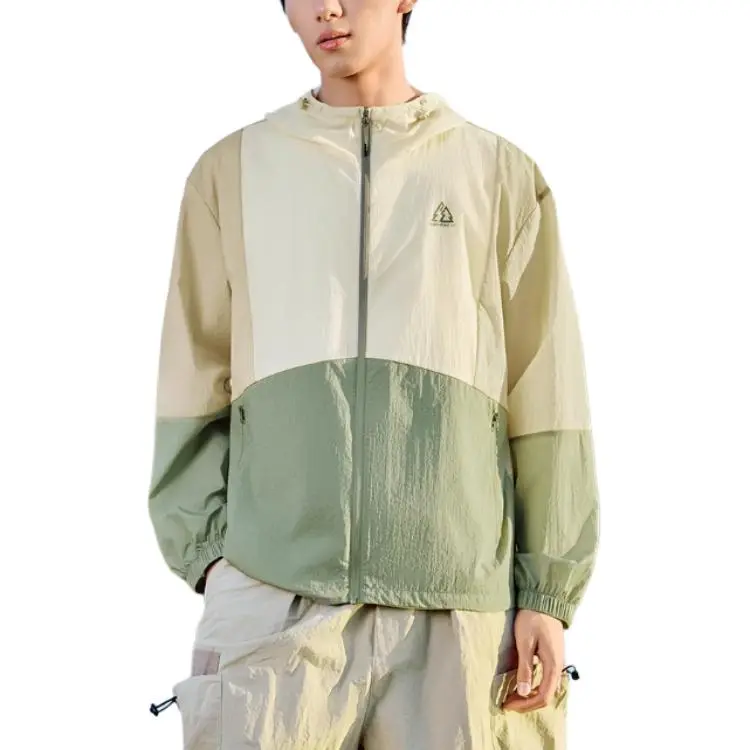 361° Chasing Light Sun Protection Clothing Men Dragon Well Green/Sand Brown White-1