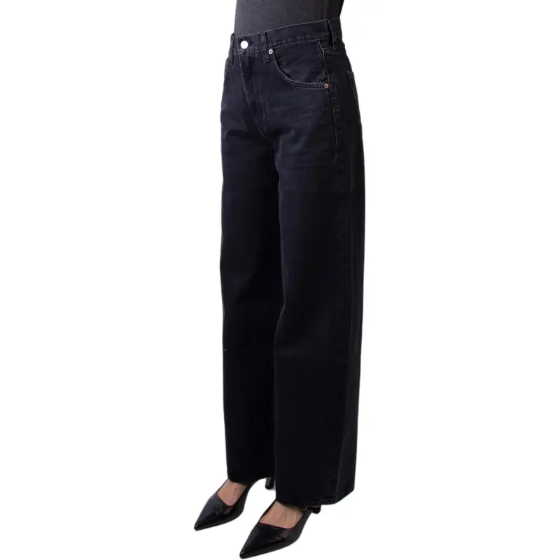 AGOLDE Low Curve Mid Rise Wide Leg Jeans-2