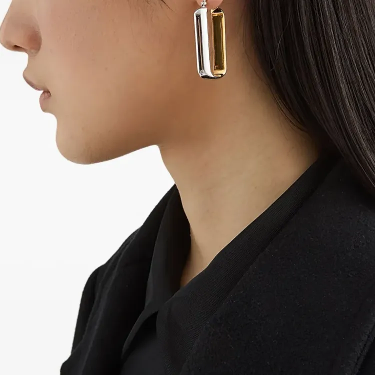 JIL SANDER Two tone Earrings-2