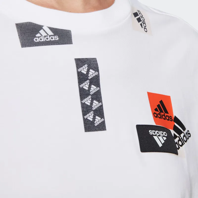 Adidas Drop Shoulder Sleeve T Shirt Women's White-4
