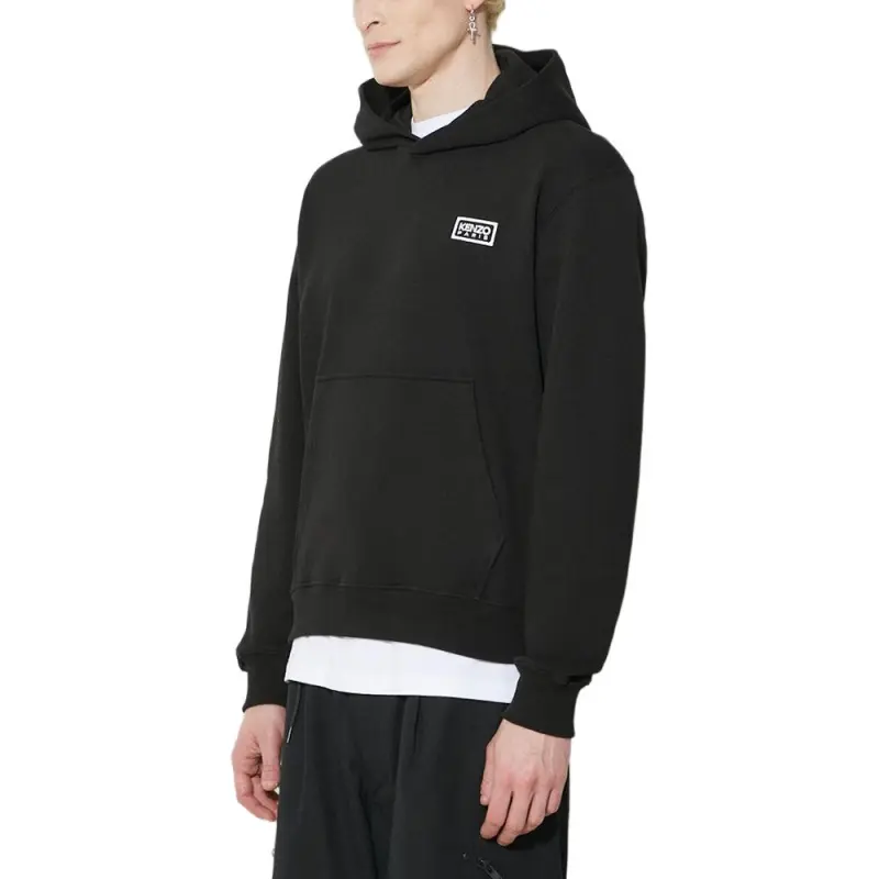 KENZO Logo Embroidered Drawstring Hoodie-5