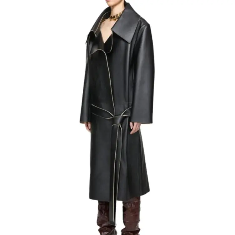 Acne Studios Runway Show Series SS25 Leather Jacket Women's Black-4