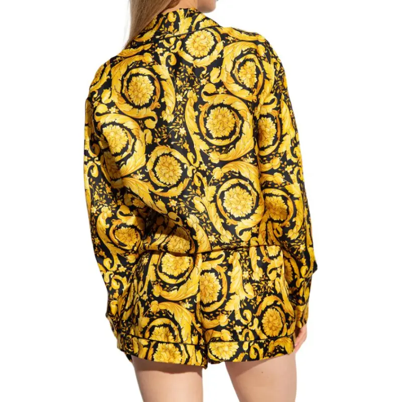 VERSACE Barocco Silk Pajama Top-3