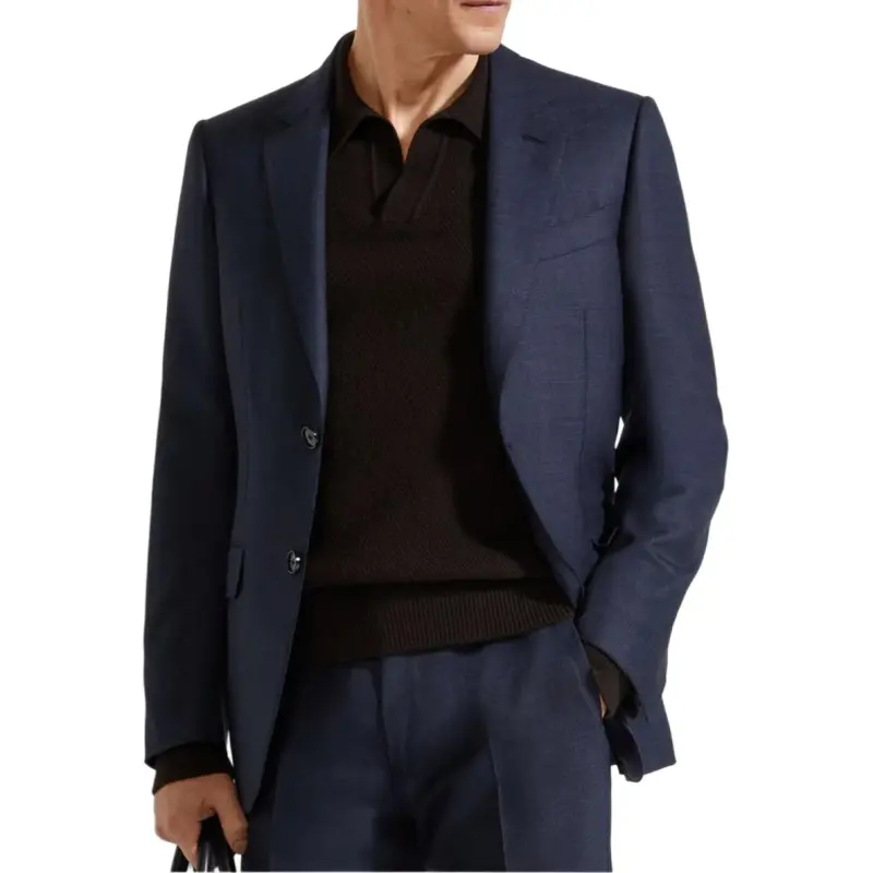 Zegna FW24 Business Suits Men's Dark Blue-7