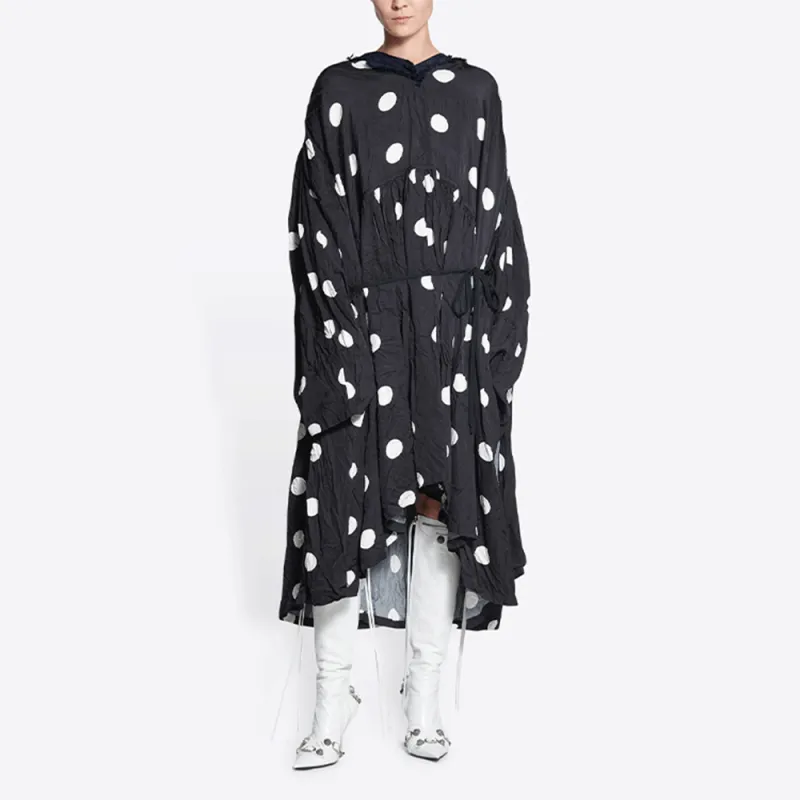 Balenciaga Backwrap Dress 'Black/White'-2