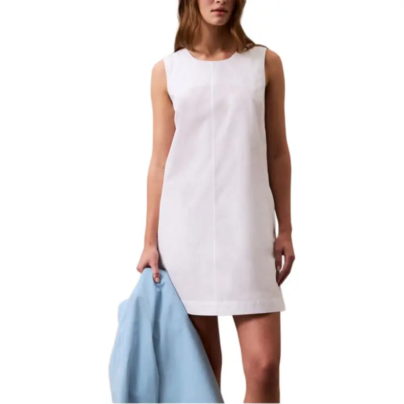 CALVIN KLEIN Sleeveless Dress Women's Bright White-3