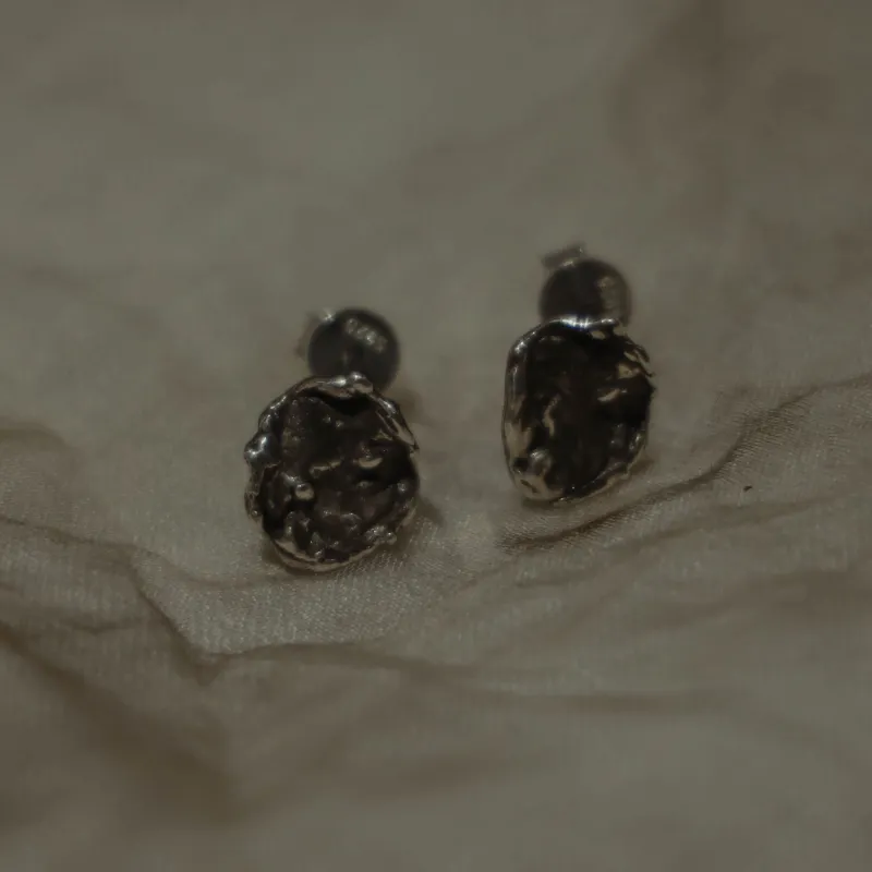 M.Wong 925 Sterling Silver Stud Earrings Unisex-4