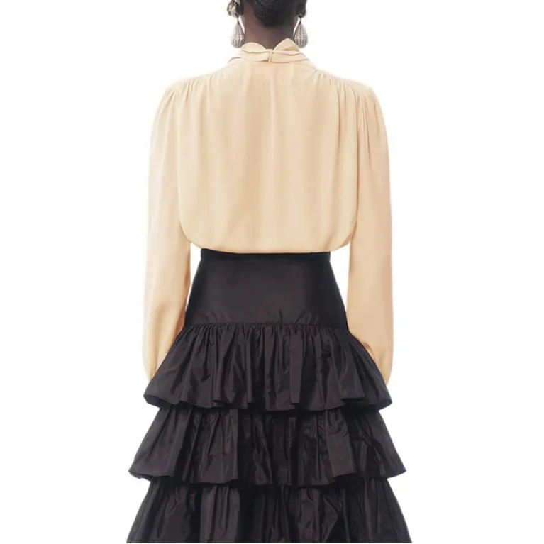 Valentino Ruffled Straight Hem Shirt-2