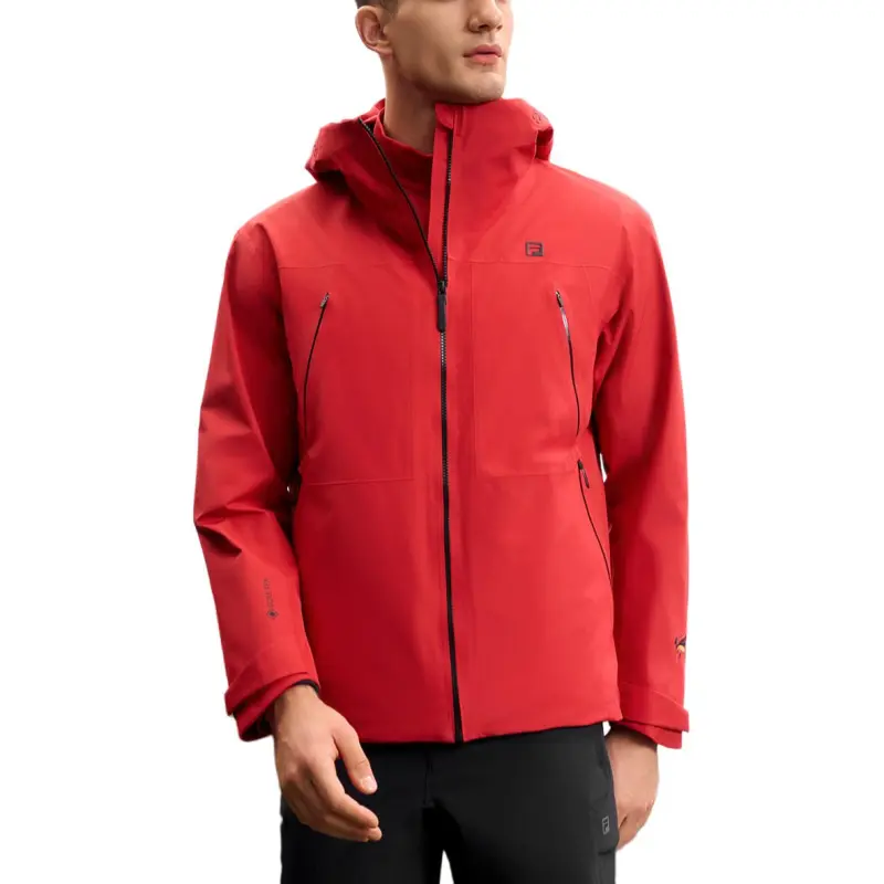 FILA Water Resistant Windbreaker Jacket Men's Dark Brier Red-4