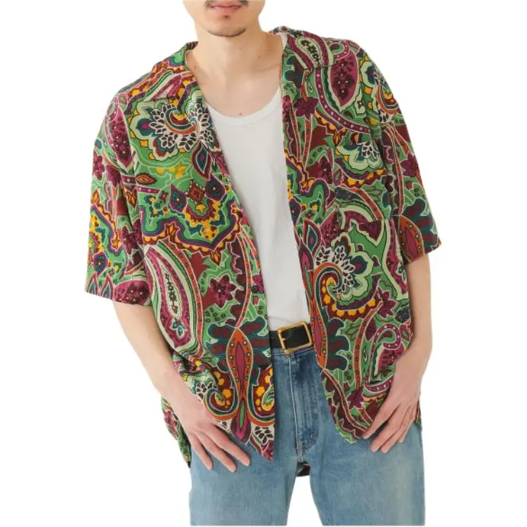 Beams Shirts Men Orange-4