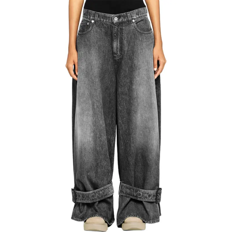 JW Anderson Buckled Cuff Denim Jeans-1