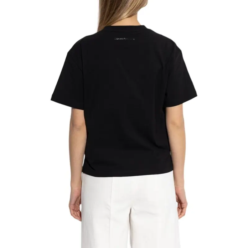 EMPORIO ARMANI Cotton jersey T shirt With Oversized Lurex Logo-3