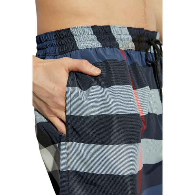 Burberry Checked Drawstring Swim Shorts-4