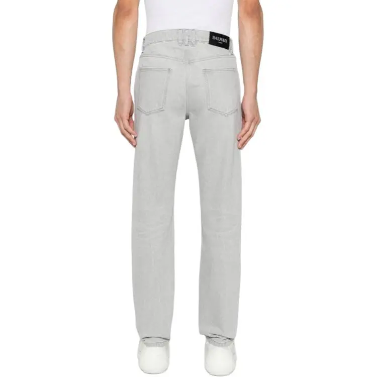 BALMAIN Straight Leg Denim Pants-3