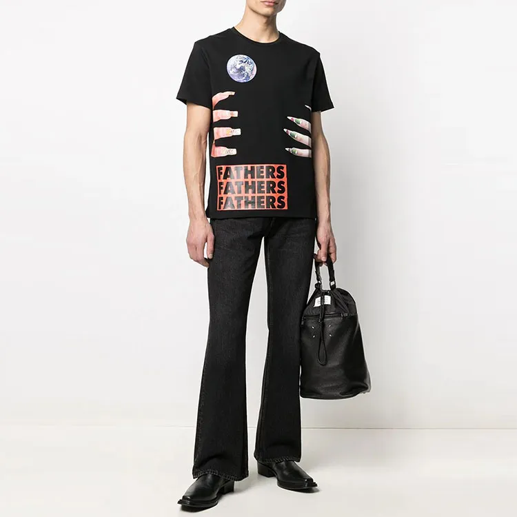 RAF SIMONS Redux Slim Fit Short Sleeved T Shirt With Graphic Nails-3