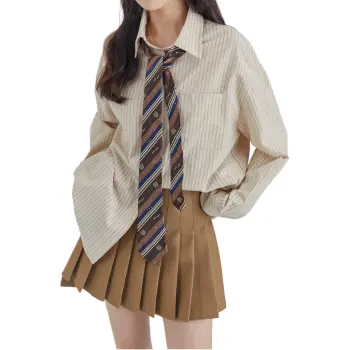 DEAR DEER PUFF Casual Short Skirts Women's Brown