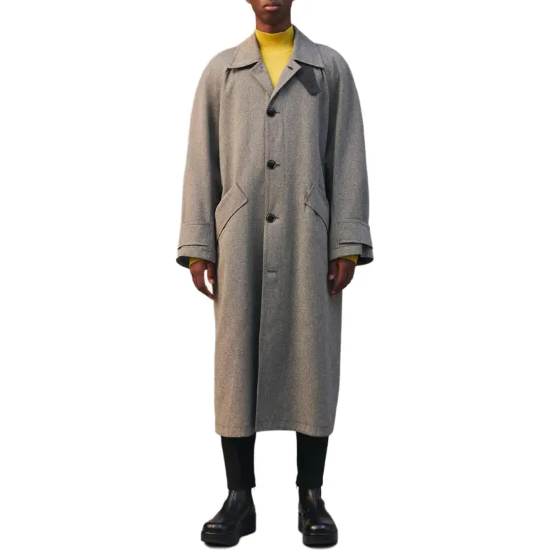 ZARA Trench Coats Men Gray-4