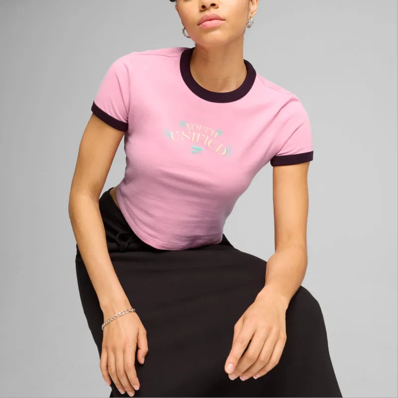 PUMA DOWNTOWN T Shirt Women's Fuchsia-2