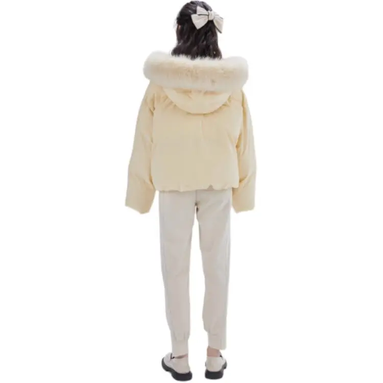 DEAR DEER PUFF Down Jacket Women's Light Yellow-9