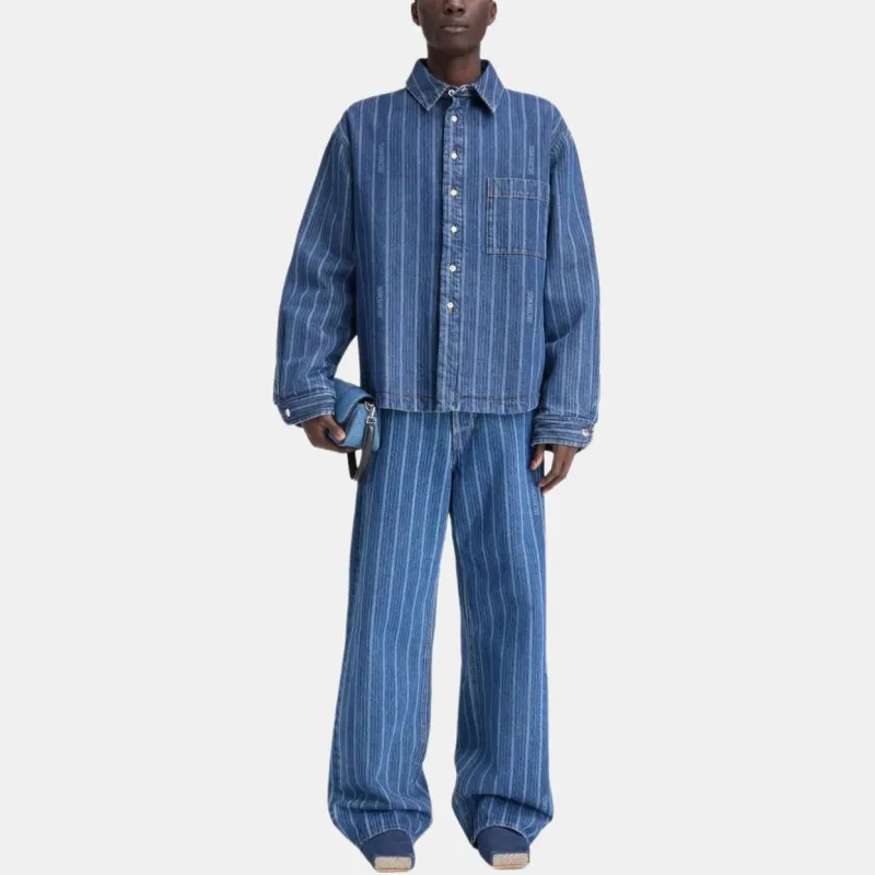 Jacquemus Logo Embroidered Denim Shirt-1