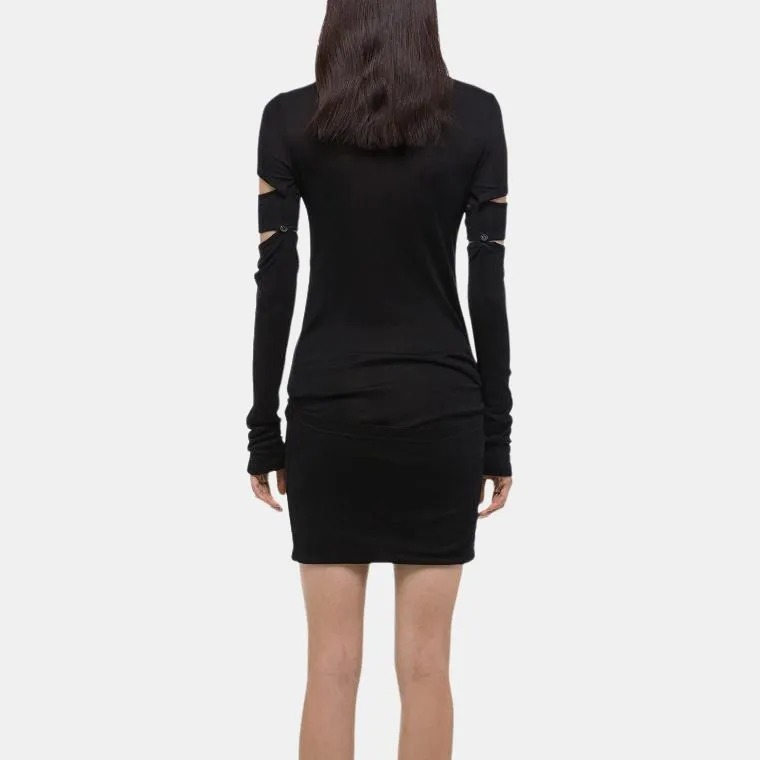 Helmut Lang Slashed Mini Dress-6