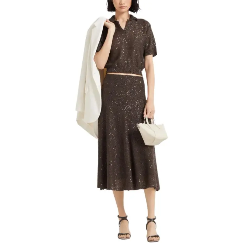 Brunello Cucinelli Sequinned Skirt-1