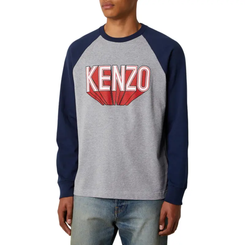 KENZO Logo Printed Long Sleeved T Shirt-3