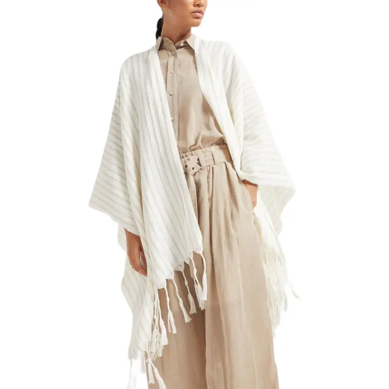Brunello Cucinelli Striped Poncho-2