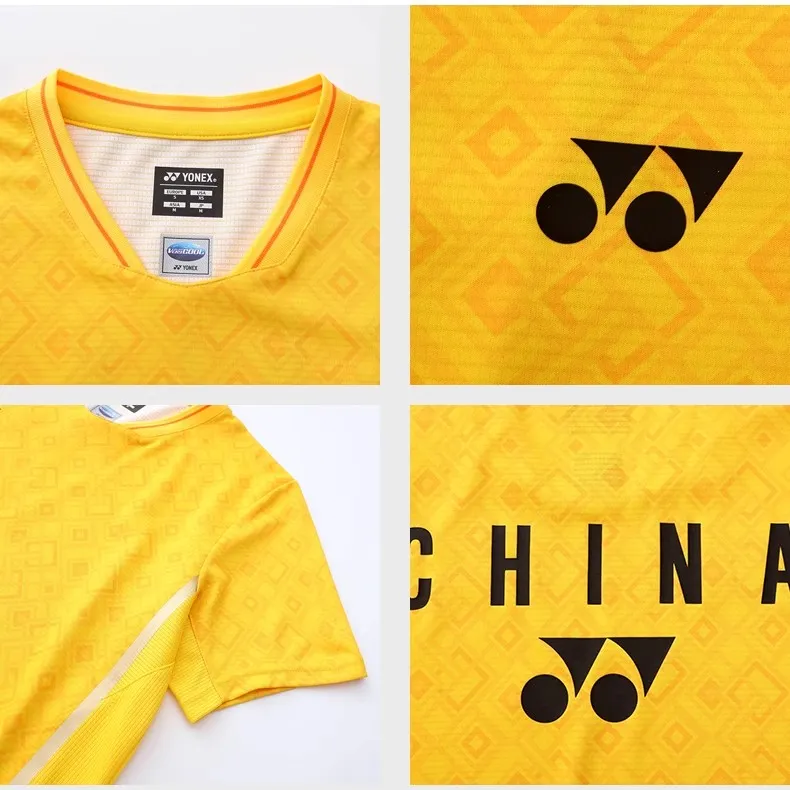 YONEX Contest Series Badminton Clothing Men's Begonia Flower Yellow-2