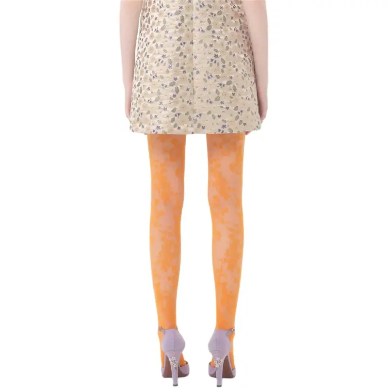 Valentino Leggings Women's Orange Flower-1