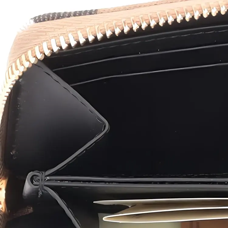 Burberry Fabric With Leather Trim Wallet Women's Brown & Multicolor-4