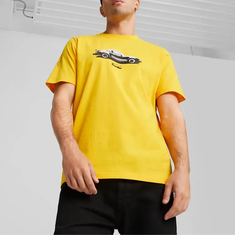 PUMA Porsche Legacy T Shirt Men's Yellow-3