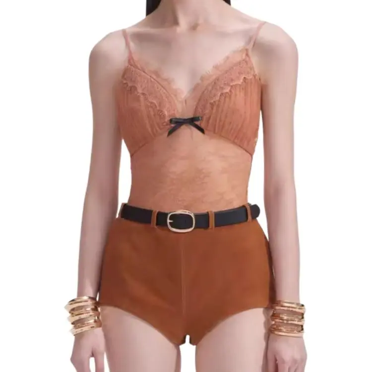 Self portrait Dot pattern Mesh Bodysuit-4