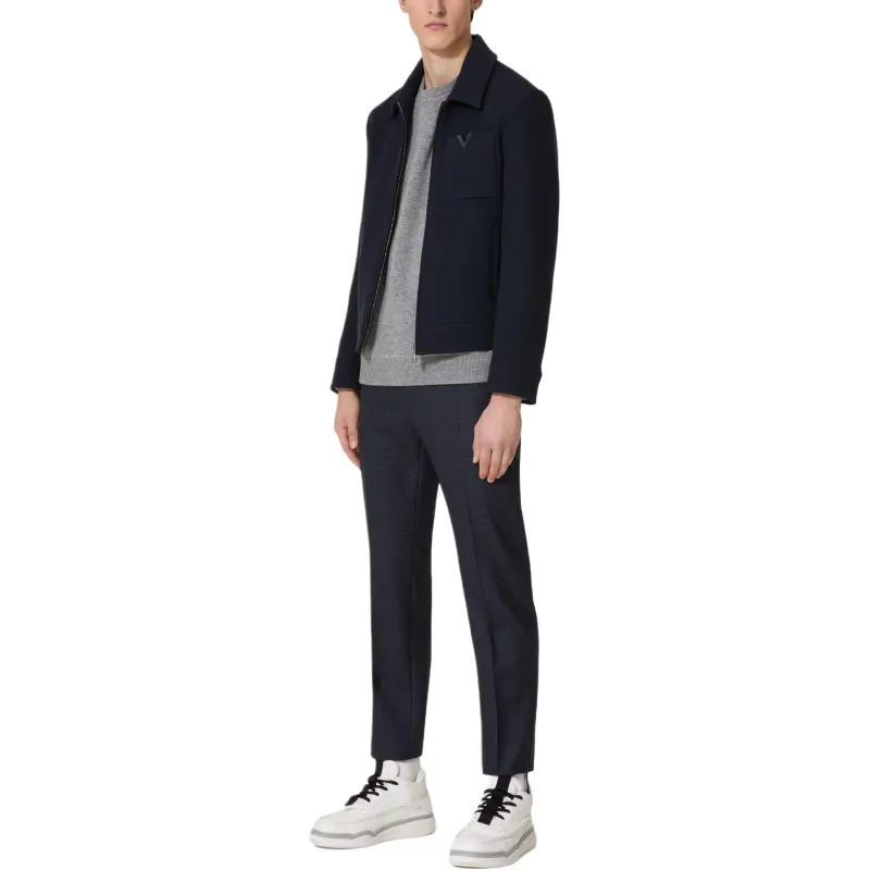 Valentino Logo-appliqué Wool Jacket-1