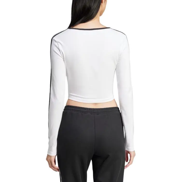 Adidas Cropped 3 stripes T shirt-2