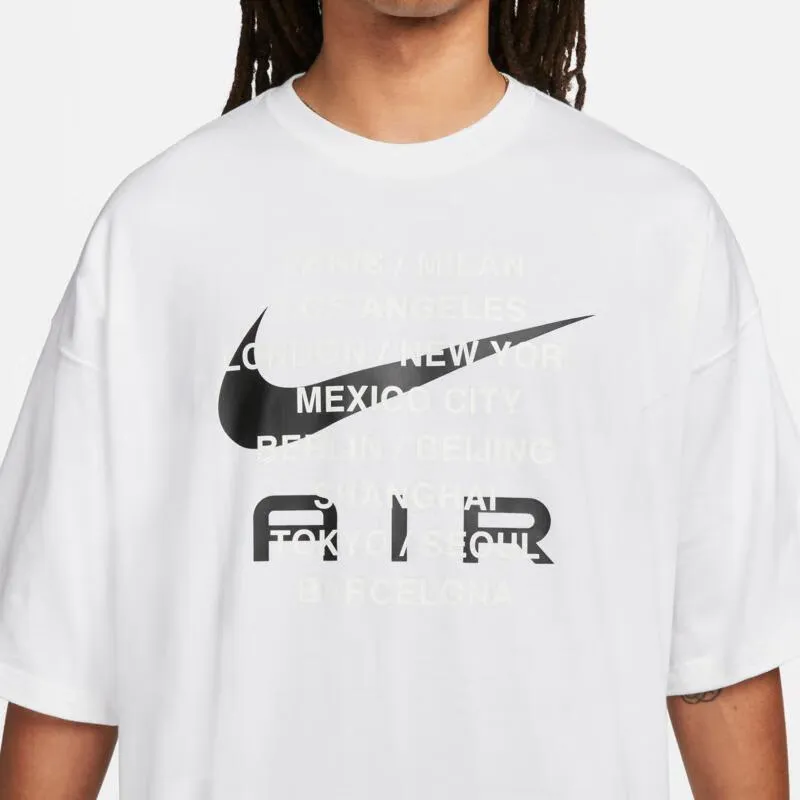 Nike Drop Shoulder Sleeve T-Shirt Men's White-3
