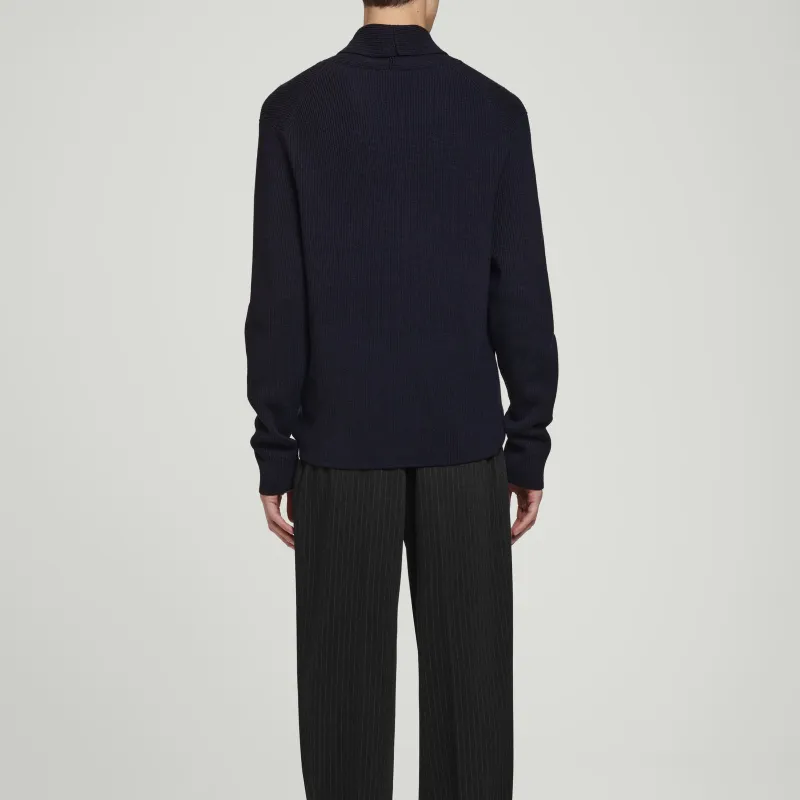 COS Sweaters Men Navy Blue-2