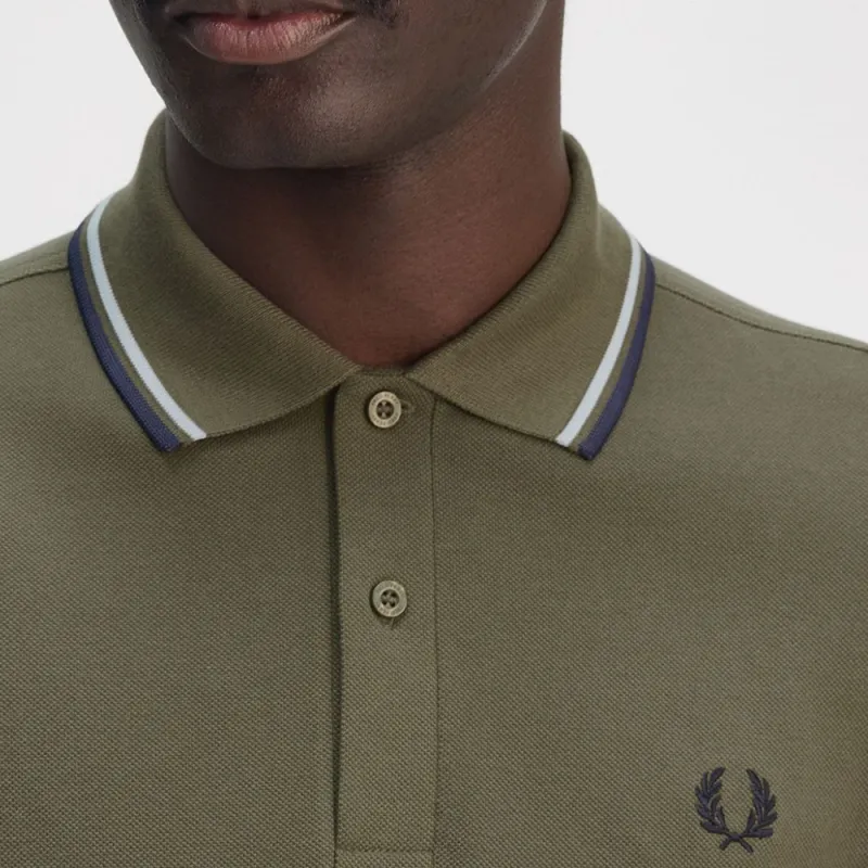 FRED PERRY Polo Shirt Men's Laurel Wreath Green-5