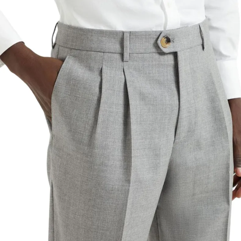 Brunello Cucinelli Pleat detail Tailored Trousers-4
