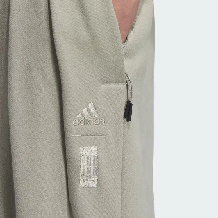 Adidas Wuji Series Wuji Heavy French Terry Pants Knitted Sports Pants Men's Sesame Earth-4
