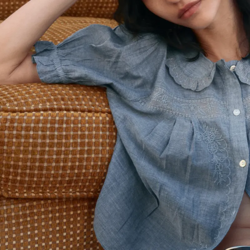 ZARA Shirts Women's Blue/Gray-3