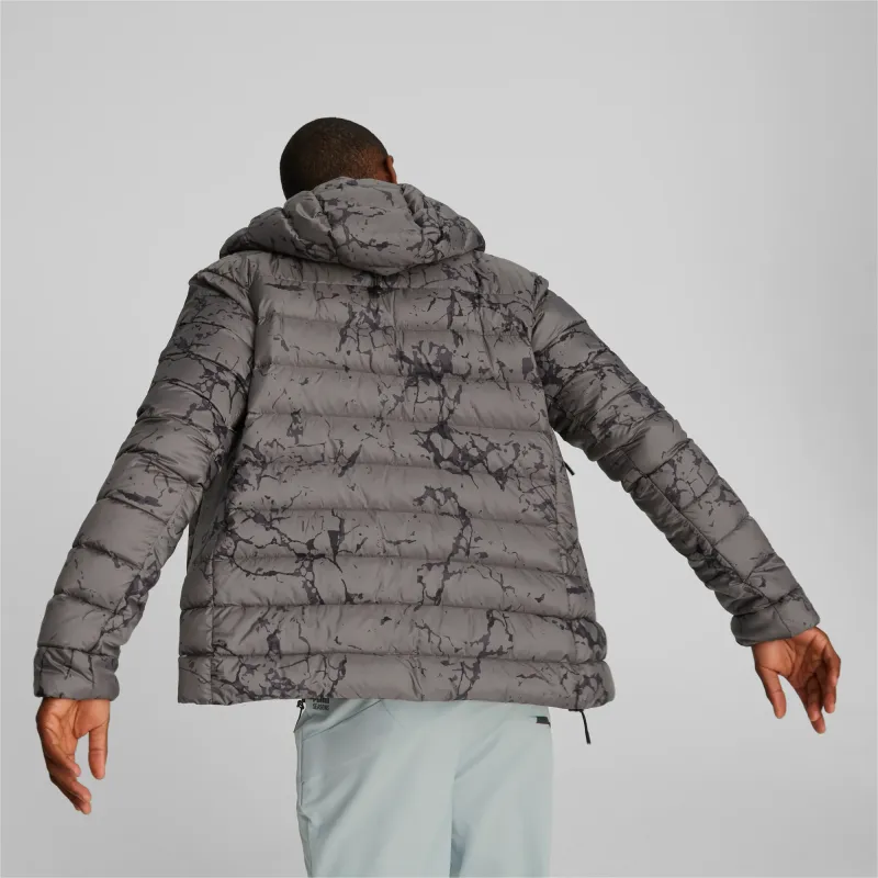 PUMA POWER Camouflage Hooded Down Jacket Men's Black-3