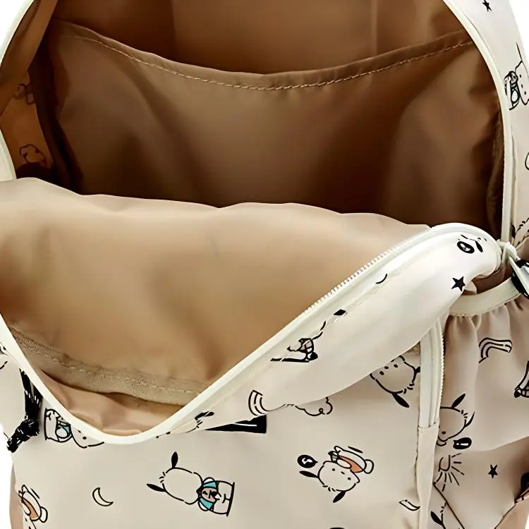 Sanrio Polyester Backpack Medium Size Women's Beige-4