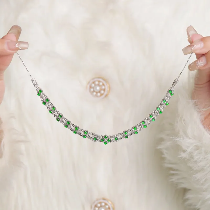 KALAIYIN Ice Glutinous Jadeite Necklaces Women's-1