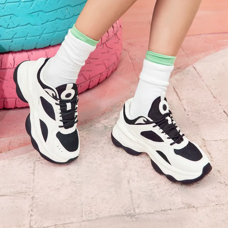 Anta Durable Breathable Low Top Casual Shoes Women's Black White-5