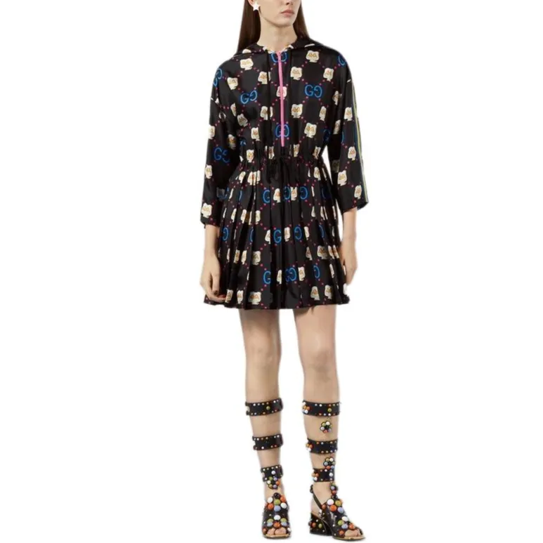 GUCCI Long-Sleeved Dresses Women's Black-2