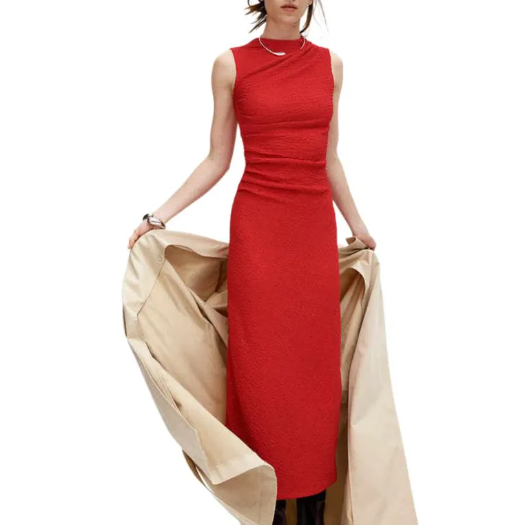 H&M Sleeveless Dress Women's Red-2