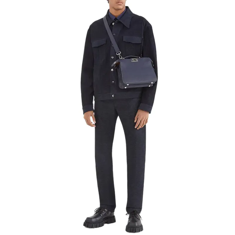 FENDI Jackets & Coats Men's Blue-2
